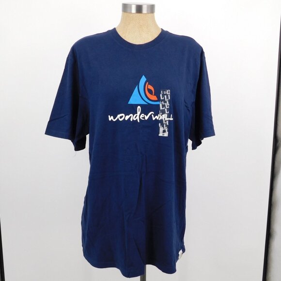 Wonderwall Surf Utility Graphic T-Shirt Men Size L Navy Blue New Steve and Barry - Picture 1 of 9